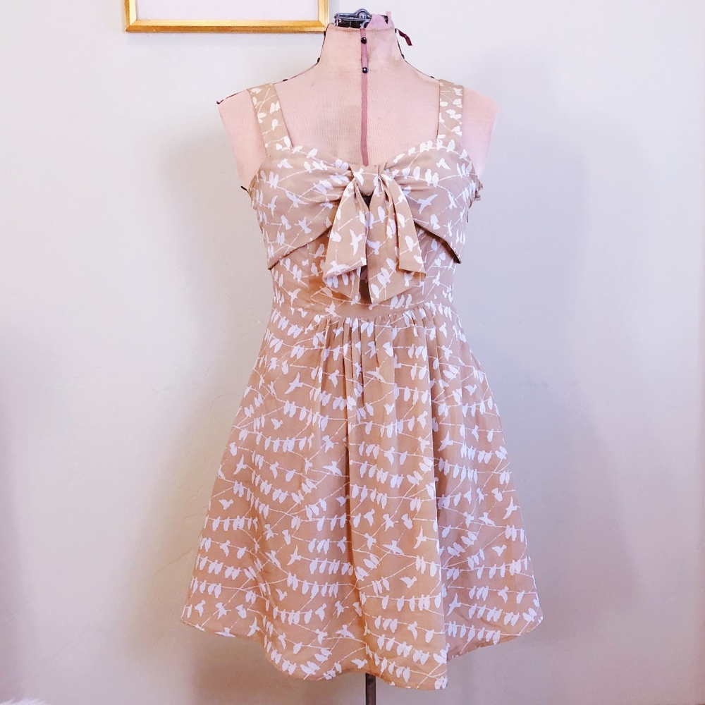 Modcloth Sun Dress with Bird Print